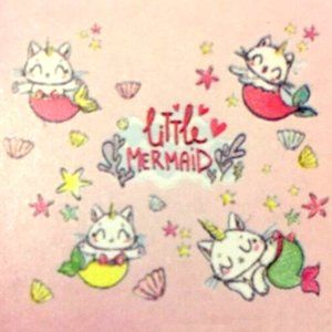 Caticorn Mermaid Wall Art Decal Stickers